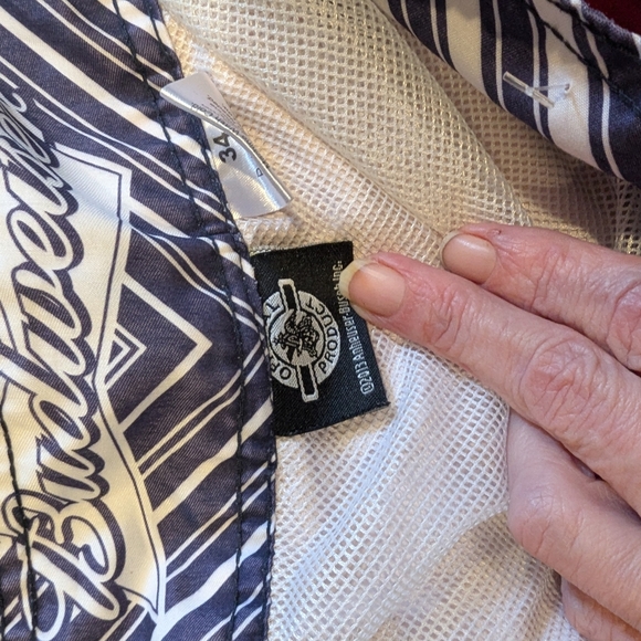 Budweiser Red and Blue Board Shorts SZ 34 - Picture 7 of 7